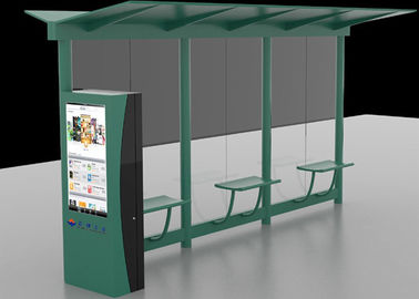 Auto LCD Outdoor Digital Signage, Digital Bus Stop Shelter Advertising System