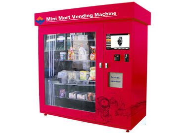 Otomatis Mini Mart Vending Machine, 19 Inch Layar Sentuh Adjustable Mini Mart Coin Vending Machine