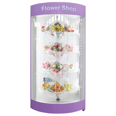 Smart Cooling Automatic Flower Vending Machine 120V Dengan Kapasitas Besar