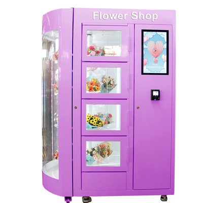 Smart Cooling Automatic Flower Vending Machine 120V Dengan Kapasitas Besar