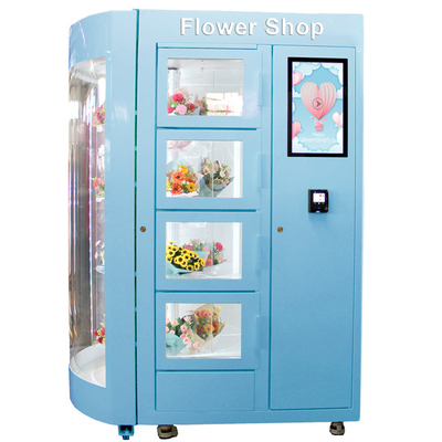 60HZ Hospital Bouquets Flower Vending Machine 19 Inch Dengan Suhu Yang Dapat Diatur