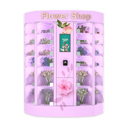 CE FCC Mesin Penjual Bunga Segar Taman Otomatis Dengan Humidifier