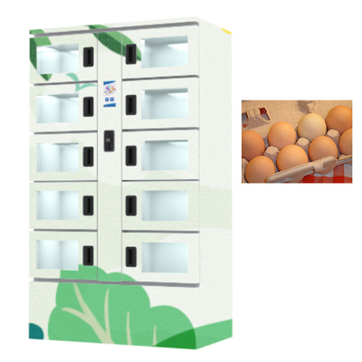 OEM Didinginkan Cooling Locker Style Egg Vending Machine Dengan Layar Sentuh