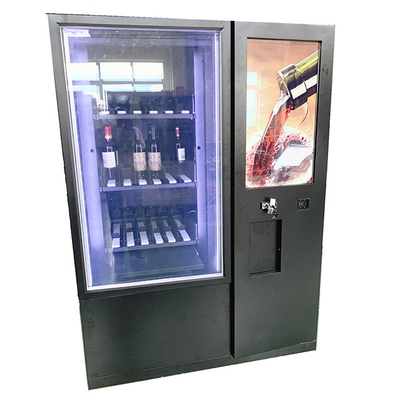 Pelatihan Vending Machine Stainless Wine Dispenser Black Steel Dengan Sistem Pendingin