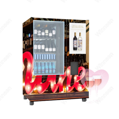 Mesin Penjual Anggur Cerdas Whiskey Beer Red Elevator Untuk Prancis 22 Inch