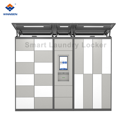 FCC Smart Laundry Locker Dengan Layar Sentuh 21&quot; Sistem Kontrol Android 240V