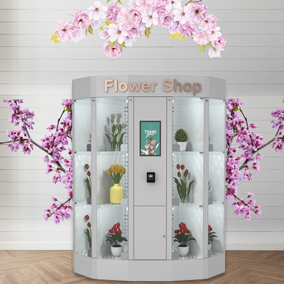 60HZ FCC Secure Bouquet Vending Machine 18.5 Inch Dengan Berbagai Macam Bunga