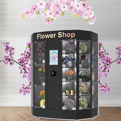 Smart Refrigerator Cooling System Flower Vending Locker 22 Inch Dengan Efisiensi Tinggi