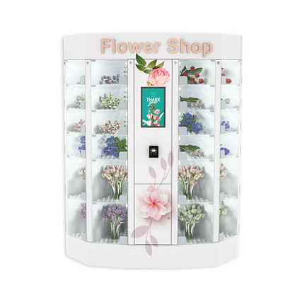 22'' LCD Touch Screen Flower Vending Locker dengan LED Illuminating