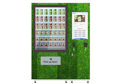 Mesin Penjual Salad Kustom Salad Buah Segar Makanan Conveyor Belt Vending Dengan Lift