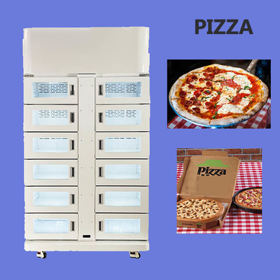 24 Jam Self Service Smart Locker Mesin Penjual Pizza Food Locker Dengan Kulkas