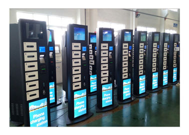 Kas Umum Kasino Perangkat Seluler Kios Pengisian Stasiun dengan Layar LCD Iklan 19 Inch