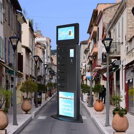 Shopping Mall Envent Public Mobile Charging Stations Dengan Layar Sentuh 5 Inci