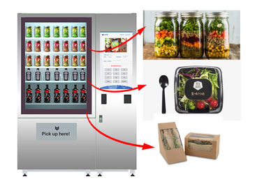 Stand Fresh Salad Vending Machine Dengan Sistem Angkat Dan Sistem Iklan Terpencil