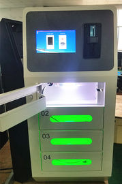 Sistem MCU Dioperasikan Koin Beberapa Stasiun Pengisian Ponsel Kios Stasiun Pengisian USB dengan 4 Loker