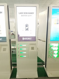 Coin Dioperasikan Floor Stand Cell Charging Machine Mesin Pengisian Ponsel Stasiun dengan layar LCD 43 &quot;