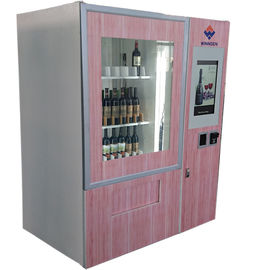 Layar Sentuh Konveyor Anggur Merah dengan Kios Mesin Penjual Otomatis Dengan Multi Bahasa UI Steel Body Deisgn Khusus