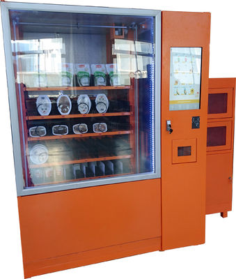 Intelligent Salad Vending Machine With Cashless Payment Device And Advertising Screen No Touch Payment Option