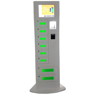 Coin Bill Access Secure Phone Charging Station Kunci Elektronik LED Di Dalam Opsi Sinar UV
