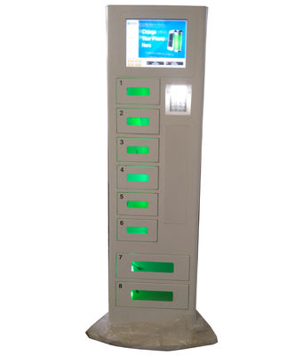 Coin Note Card Access Mobile Phone Charging Station dengan Layar Sentuh Untuk Pusat Perbelanjaan