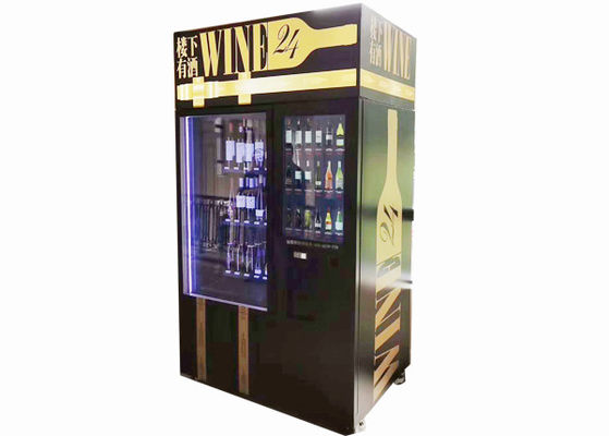 Mesin Vending Botol Anggur Kaca Dengan Sistem Lift, Kios Vending Jus Bir