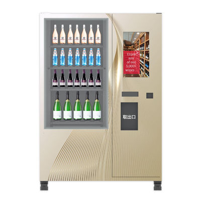 Mesin Penjual Otomatis Cerdas Multimedia Anggur Dengan Sistem Lift, Bir Jus Vending Kios