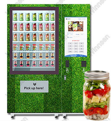 Lcd Cupcake 32 Inch Salad Vending Machine Dengan Lift Dan Sistem Pendingin