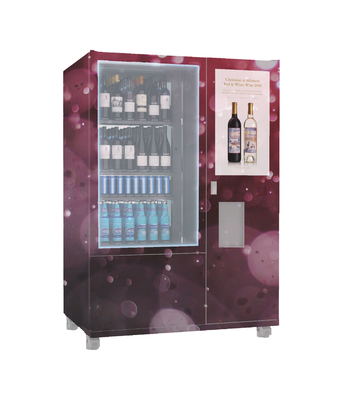 Whiskey Multiple Payment Glass Bottle Vending Machine Dengan Lift Konveyor