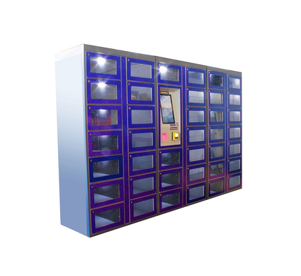 Pintu Transparan Vending Locker Layar Iklan Platform Remote Control