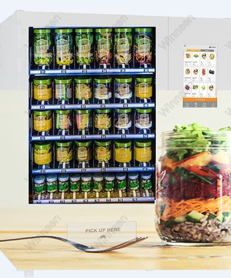 Mesin Penjual Salad Jar Kartu Kredit Layar Sentuh