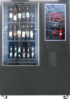 Mesin Penjual Botol Salad Dengan Pembaca Kartu Sistem Pembayaran QR Code Elevator