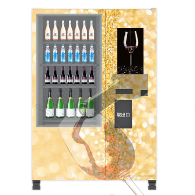 22 inci Layar Sentuh Interaktif Mesin Penjual Otomatis untuk Minuman anggur anggur bersoda sampanye