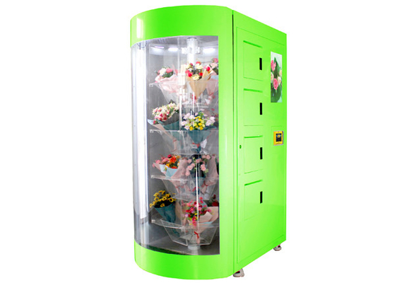 Penggunaan Outdoor Indoor High-end Intelligent Flower Vending Machine dengan Jendela Kaca Transparan dan Remote Control