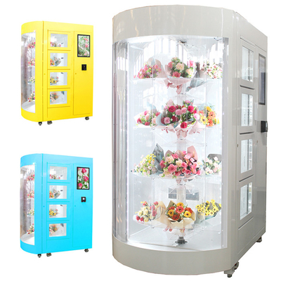 Mesin Penjual Otomatis Bunga Segar Layar Sentuh Dengan Lampu LED