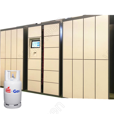 Smart Outdoor LPG LNG Vending Locker Gas Exchange Cylinder Klik Dan Kumpulkan Pembayaran Kartu Kredit