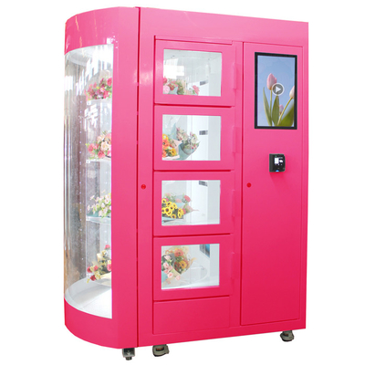 Lampu LED Rotating Bouquet Flower Vending Machine 24 Jam Smart Locker System