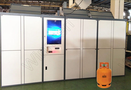 Smart 24 Jam Wifi LPG LNG Vending Locker Pertukaran Gas Silinder Sayuran Buah Pembayaran Kredit