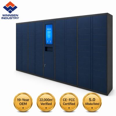 Kualitas  Biometric Secure Smart Parcel Locker with Cloud Remote Management and Customizable Compartments pabrik