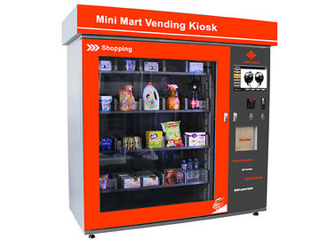 Layar Sentuh Mini Mart Vending Machine Business Station Automated Retail Coin / Bill / Card Dioperasikan