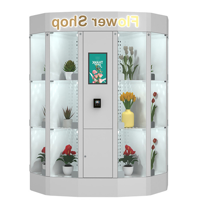 Loker Penjual Bunga Luar Ruangan Otomatis 24 Jam Dengan 48 Jendela