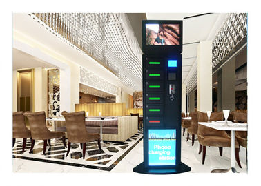 Remote Advertising Handphone Pengisian Station, Wireless Phone Charging Station Touch Screen