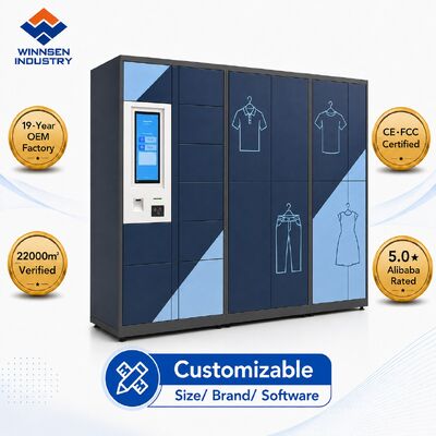 Kualitas Smart Laundry Locker dengan layar sentuh Android 15,6", Cloud Remote Management, dan Kompartemen yang dapat disesuaikan pabrik