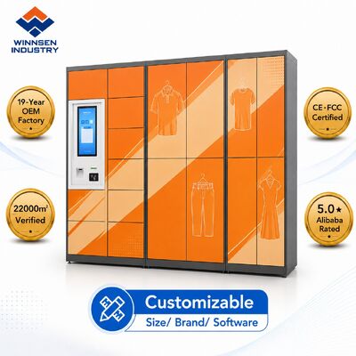 Kualitas Smart Laundry Locker dengan layar sentuh Android 15,6", Cloud Remote Management, dan Kompartemen yang dapat disesuaikan pabrik