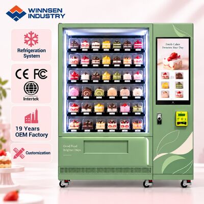 Kualitas Winnsen Refrigerated Bakery Cake Vending Machine CE FCC Certified OEM ODM Custom Logo Design pabrik