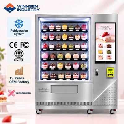 Kualitas Winnsen Automatic Cake Bread Vending Machine Cloud Management Remote Stock Alerts pabrik