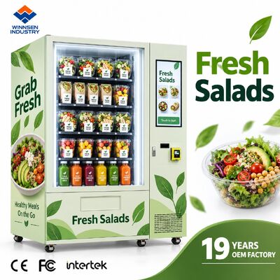 Kualitas Mesin Penjual Otomatis Salad Winnsen dengan Elevator Cerdas Pengiriman Lembut Tanpa Jatuh pabrik
