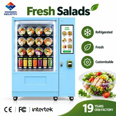 Kualitas Winnsen Cold Salad Vending Machine Fresh Healthy Bowls for Hospital Cafeteria Retail pabrik