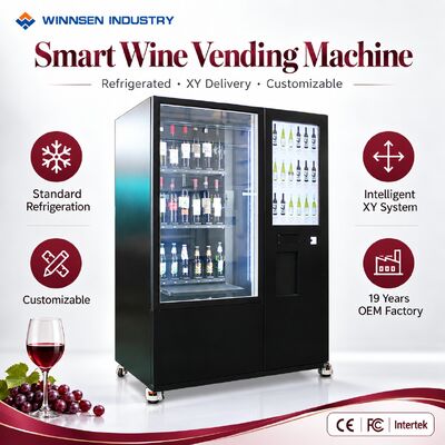 Kualitas Winnsen  Commercial Wine Vending Machine for Wine Shops Liquor Stores Retail Display Cooler pabrik