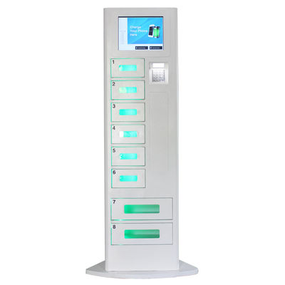 Mal Acara Stasiun pengisian daya ponsel yang dapat dikunci digital Kiosk Menara Loker Aman Iklan Layar Lampu UV