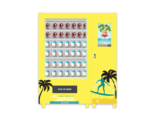 Kartu Kredit Air Kelapa Dalam Ruangan Mesin Penjual Makanan Sistem Lift Komersial Otomatis
